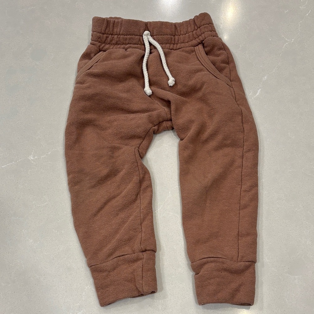 Kids' Soft Brown Jogger Pants